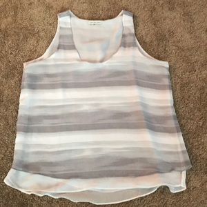 Gray stripe clavin klein top